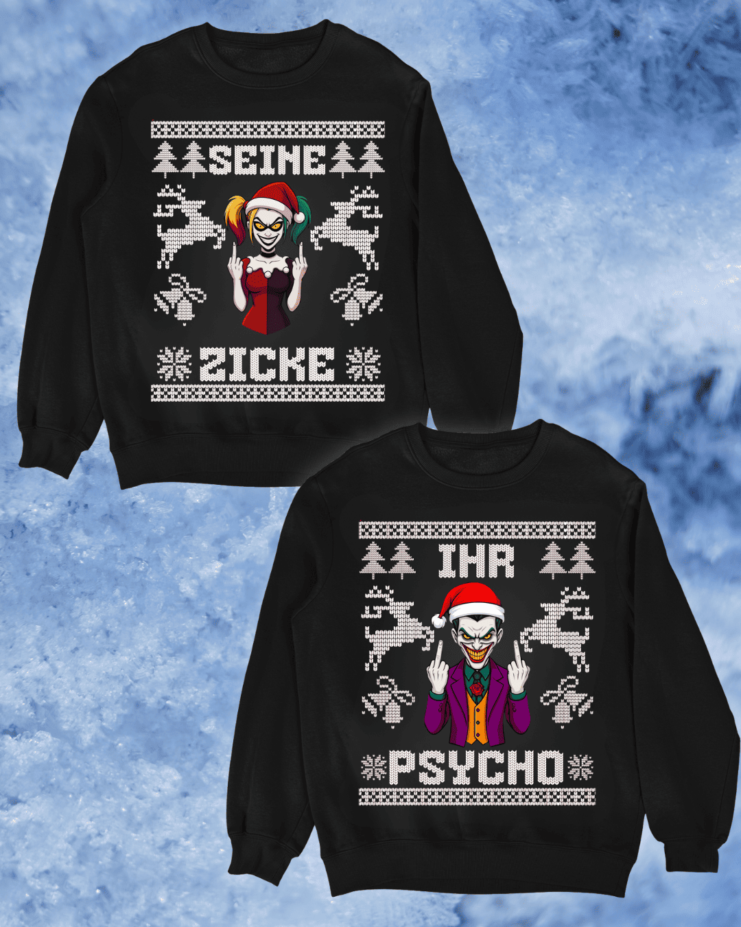Ihr Psycho Ihre Zicke Ugly Sweater Bundle