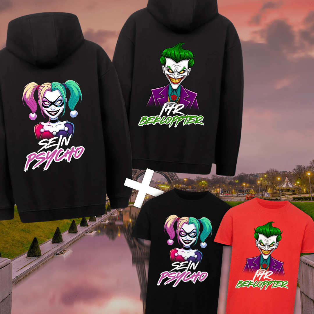 Joker Couple Hoodie + T-Shirt Bündel