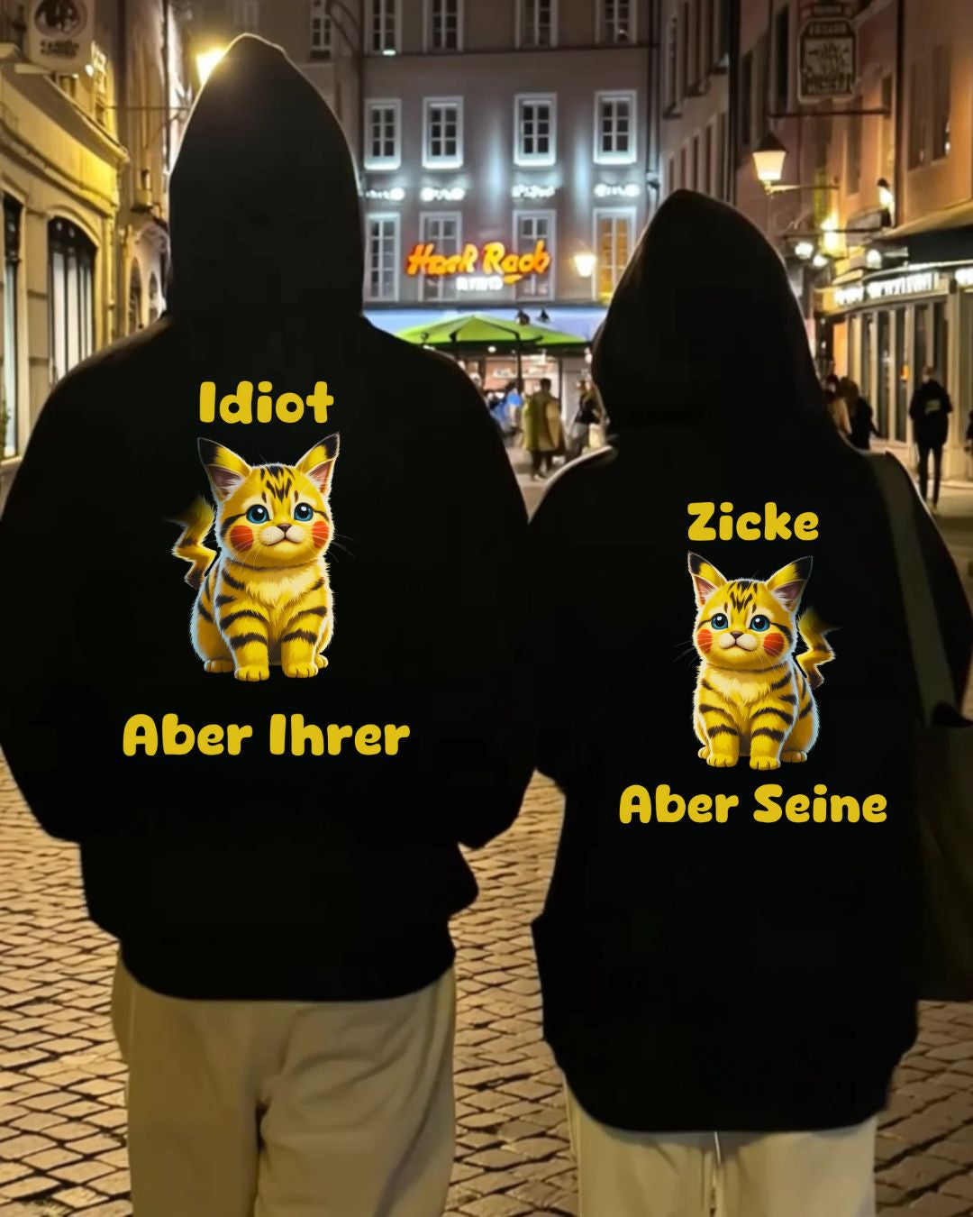 zicke idiot cat- Kuschel Hoodie Bündel