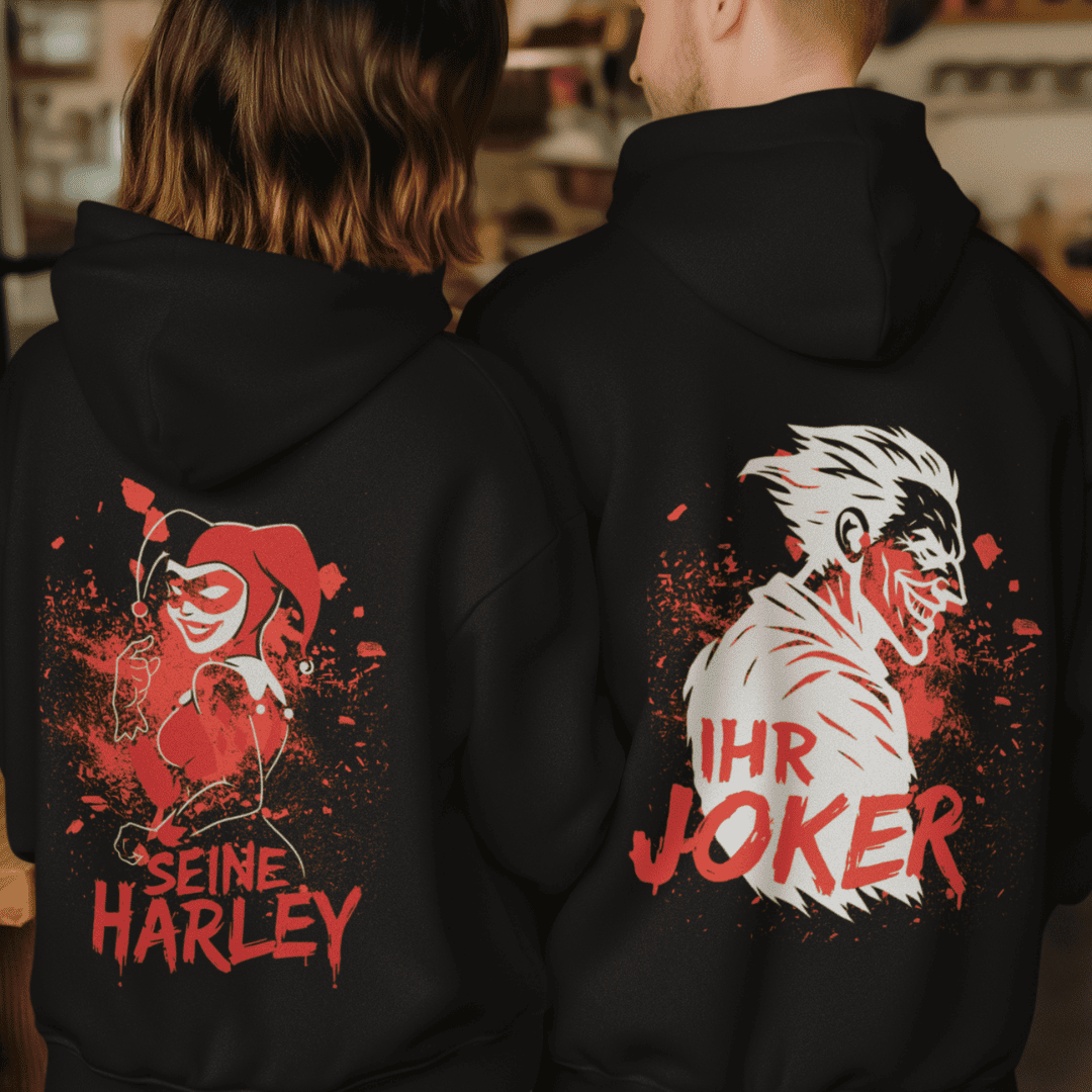Joker & Harley - Kuschel Hoodie Bündel