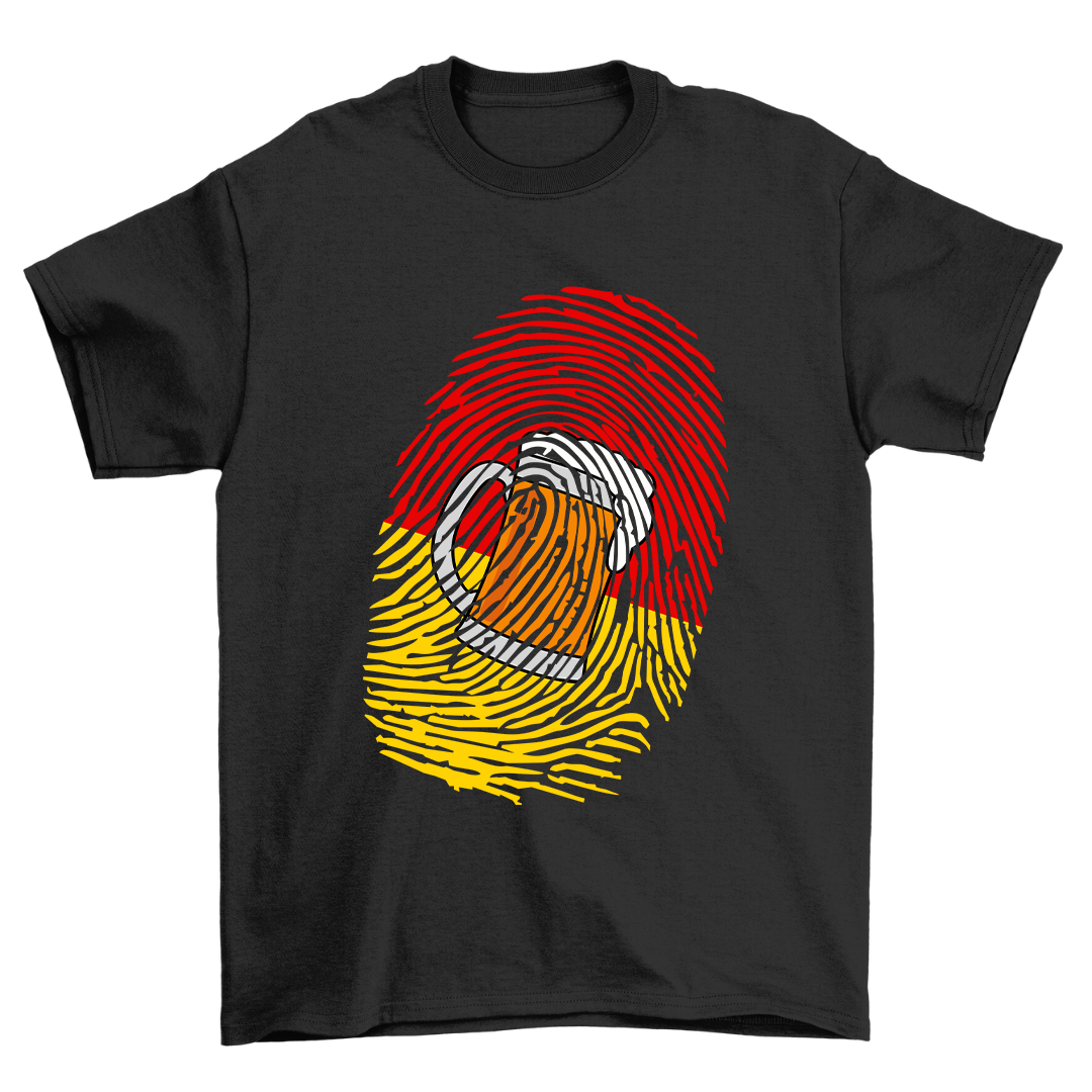 Fingerabdruck Bier - Shirt Unisex