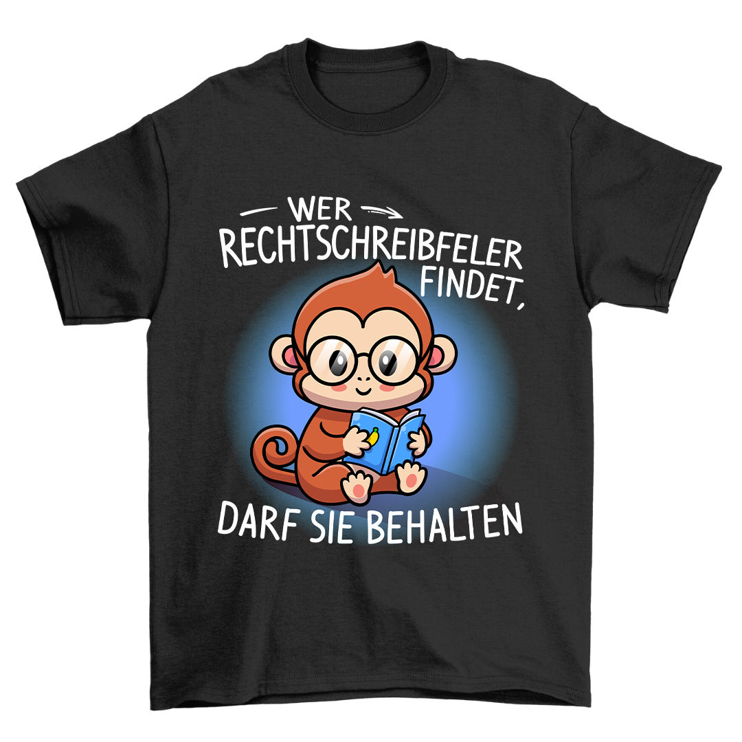 Rechtschreibfeler Affe - Shirt Unisex