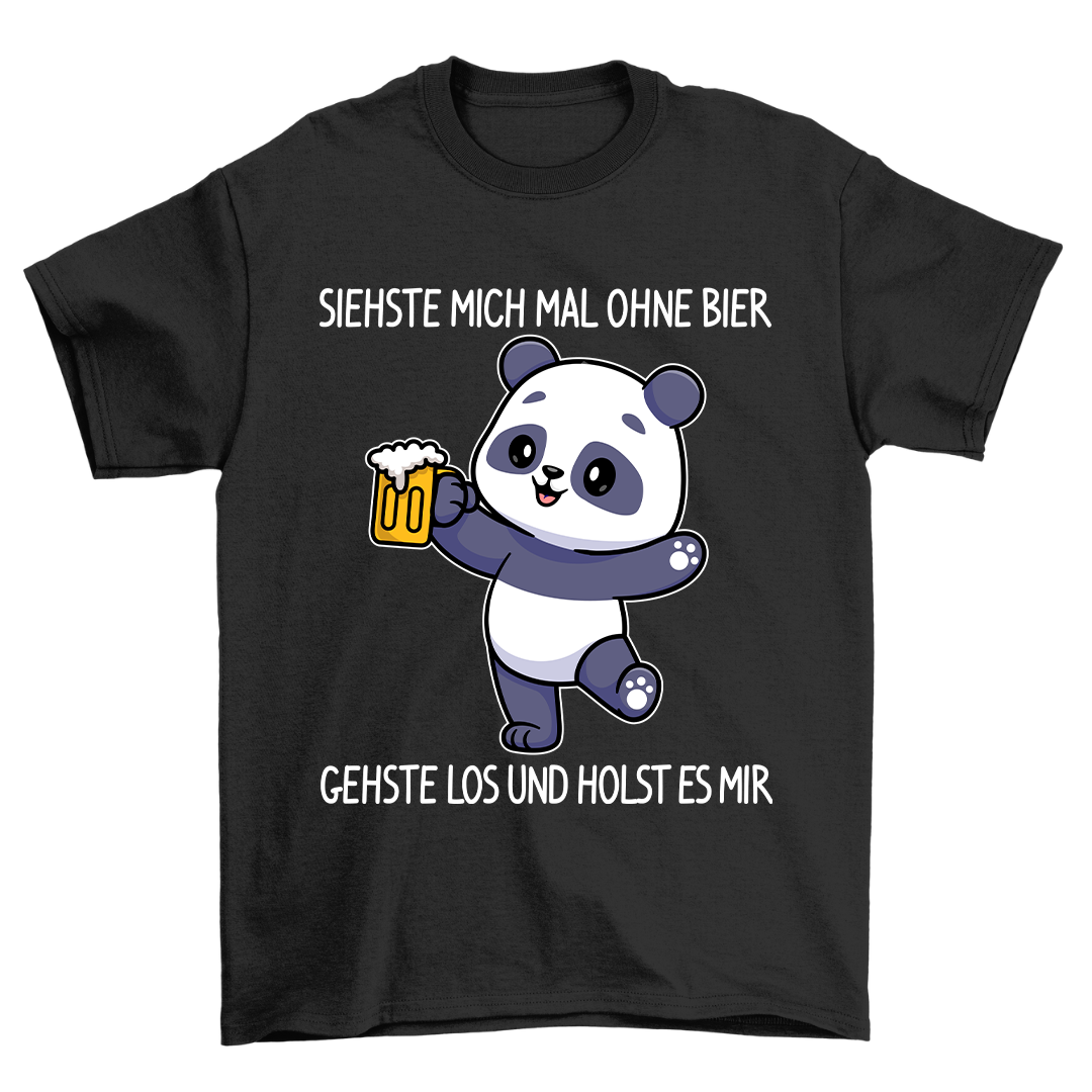 Ohne Bier Panda - Shirt Unisex