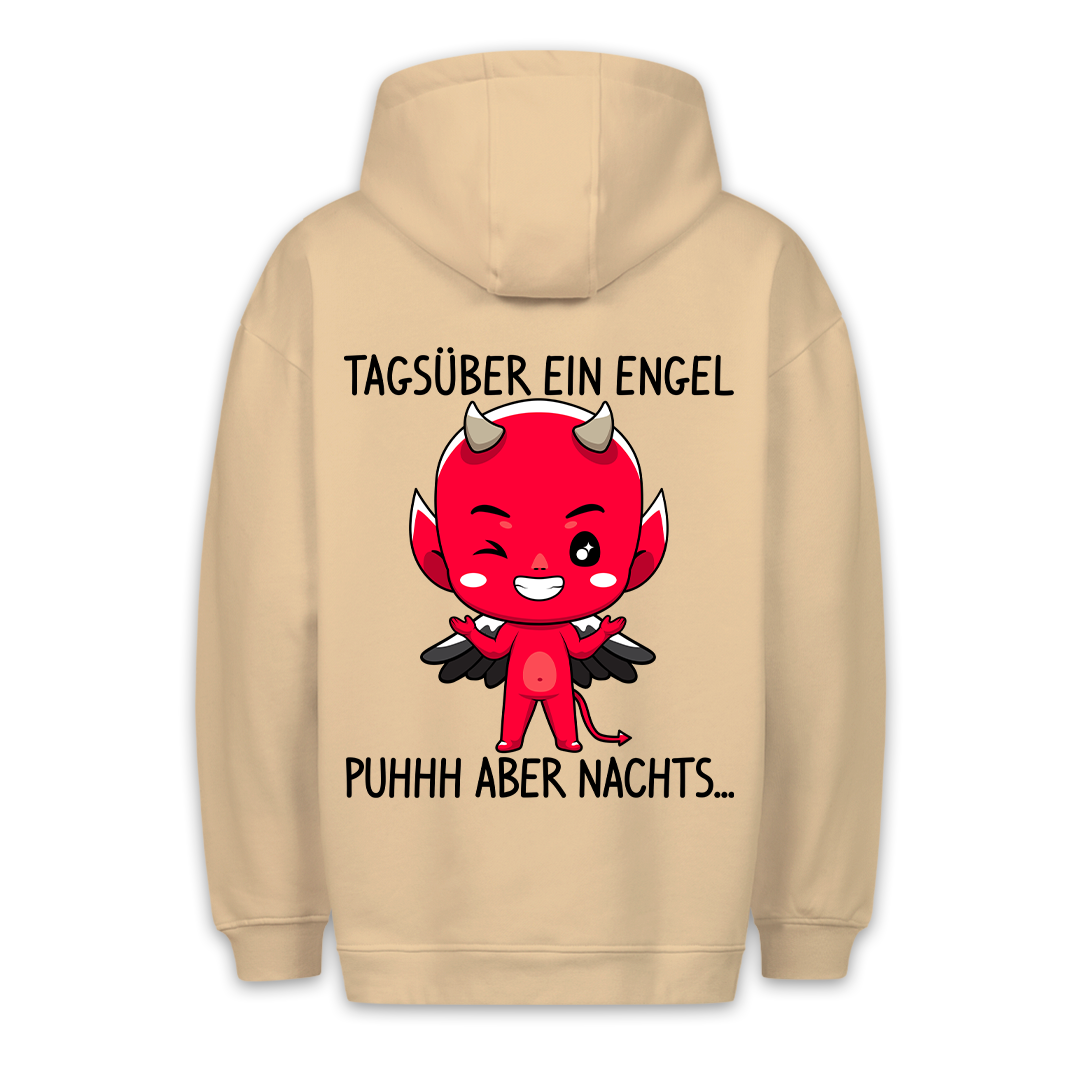 Nachts Teufelchen - Premium Hoodie Unisex Rückendruck