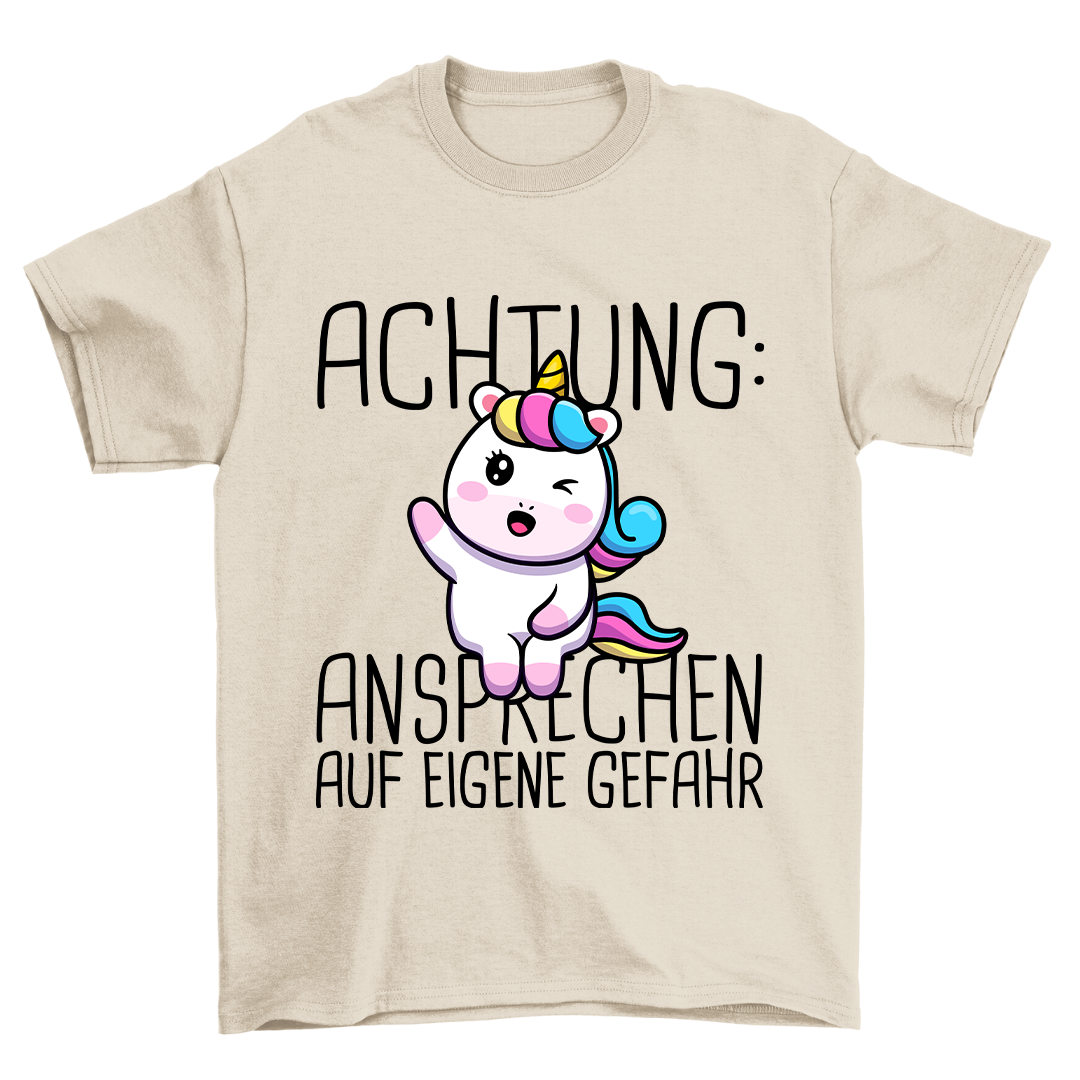 Achtung Einhorn - Shirt Unisex