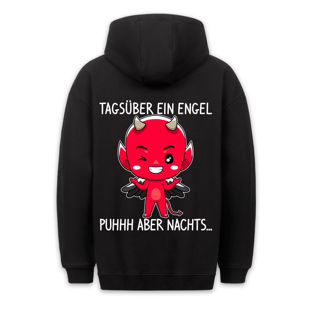 Nachts Teufelchen - Premium Hoodie Unisex Rückendruck