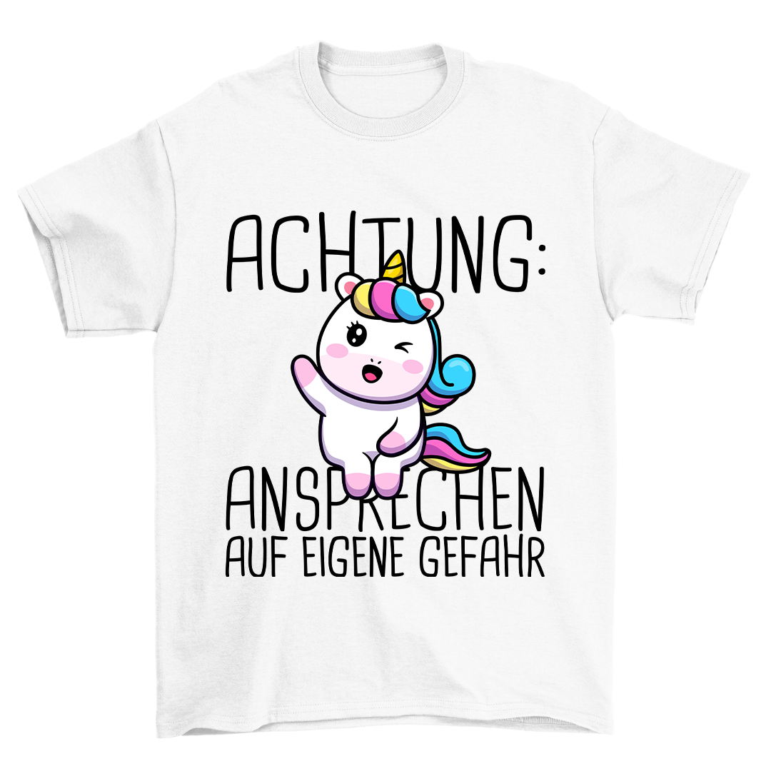 Achtung Einhorn - Shirt Unisex