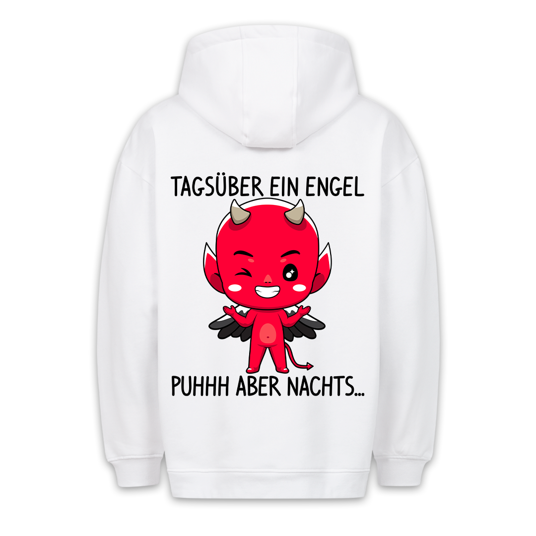 Nachts Teufelchen - Premium Hoodie Unisex Rückendruck