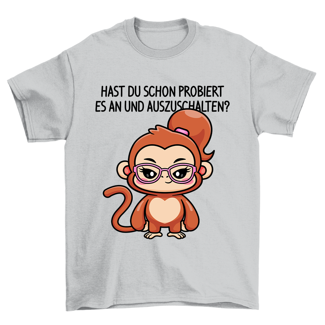 An Und Auszuschalten Affe - Shirt Unisex