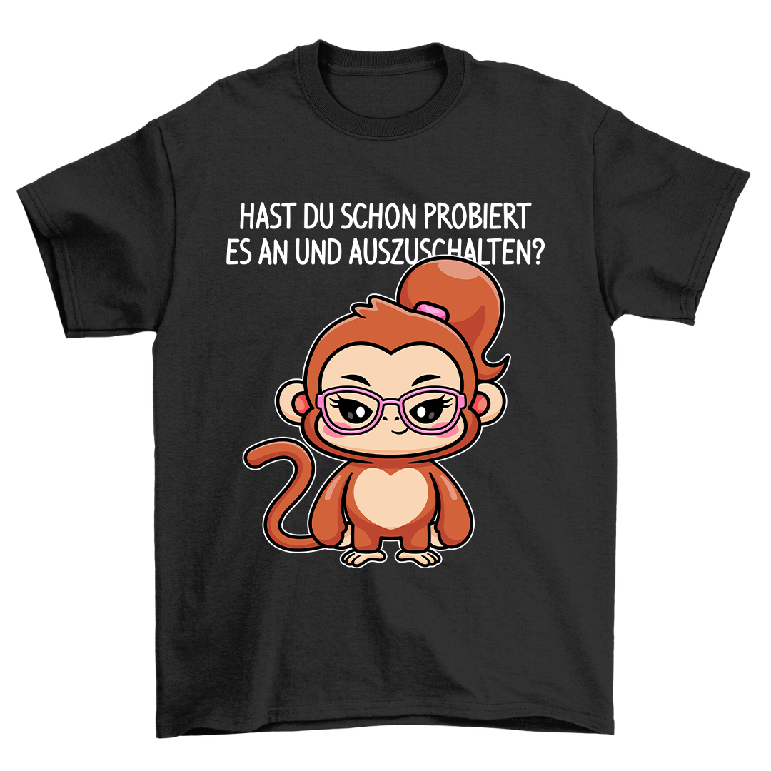 An Und Auszuschalten Affe - Shirt Unisex