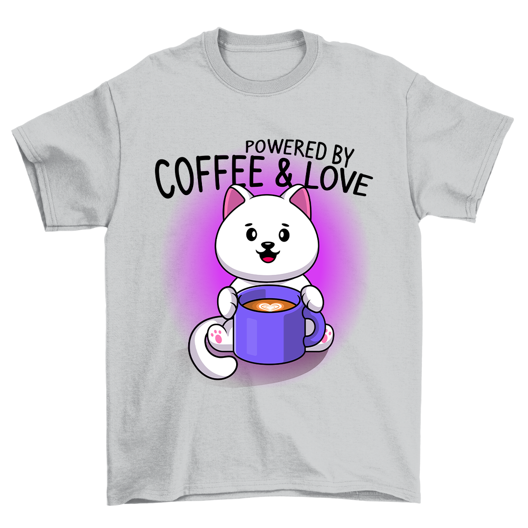 Powered by Coffee & Love - Shirt Unisex