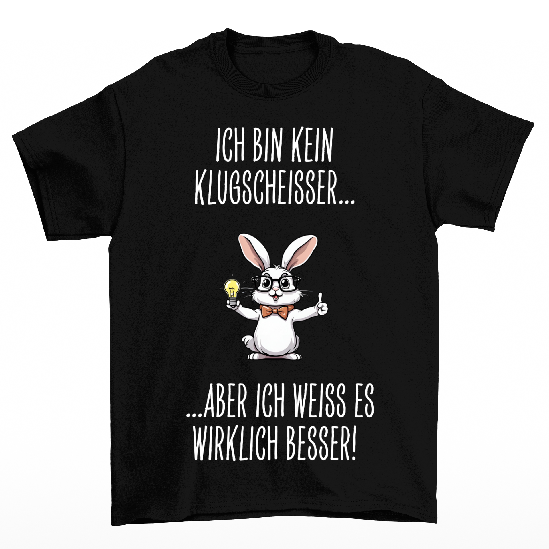 Klugscheißer Hase - Shirt Unisex