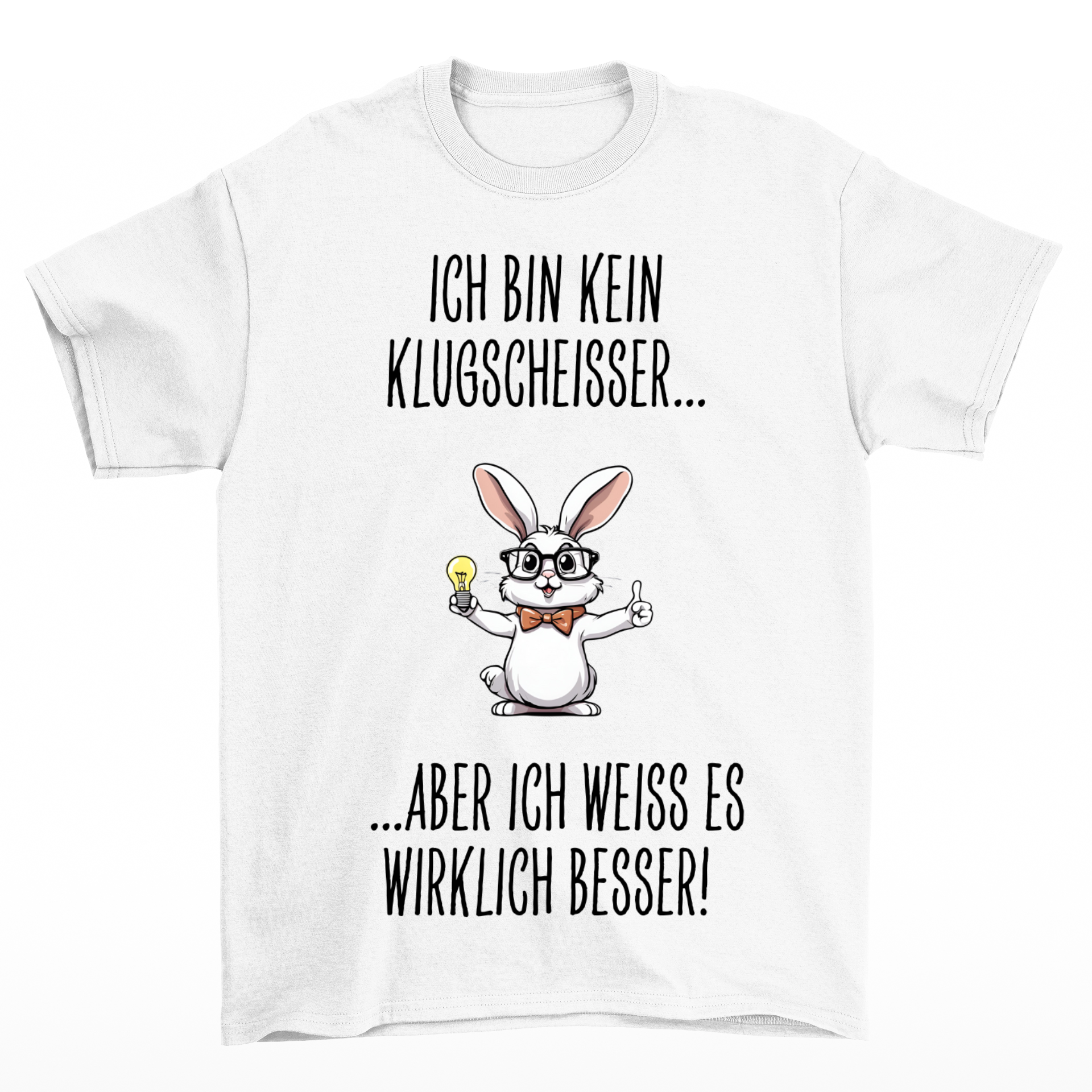 Klugscheißer Hase - Shirt Unisex