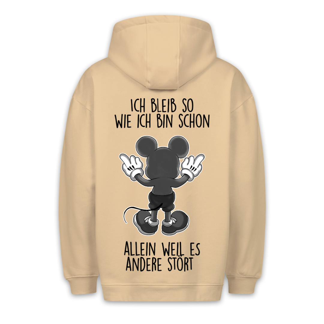 Ich Bleib So Maus - Hoodie Unisex Rückendruck