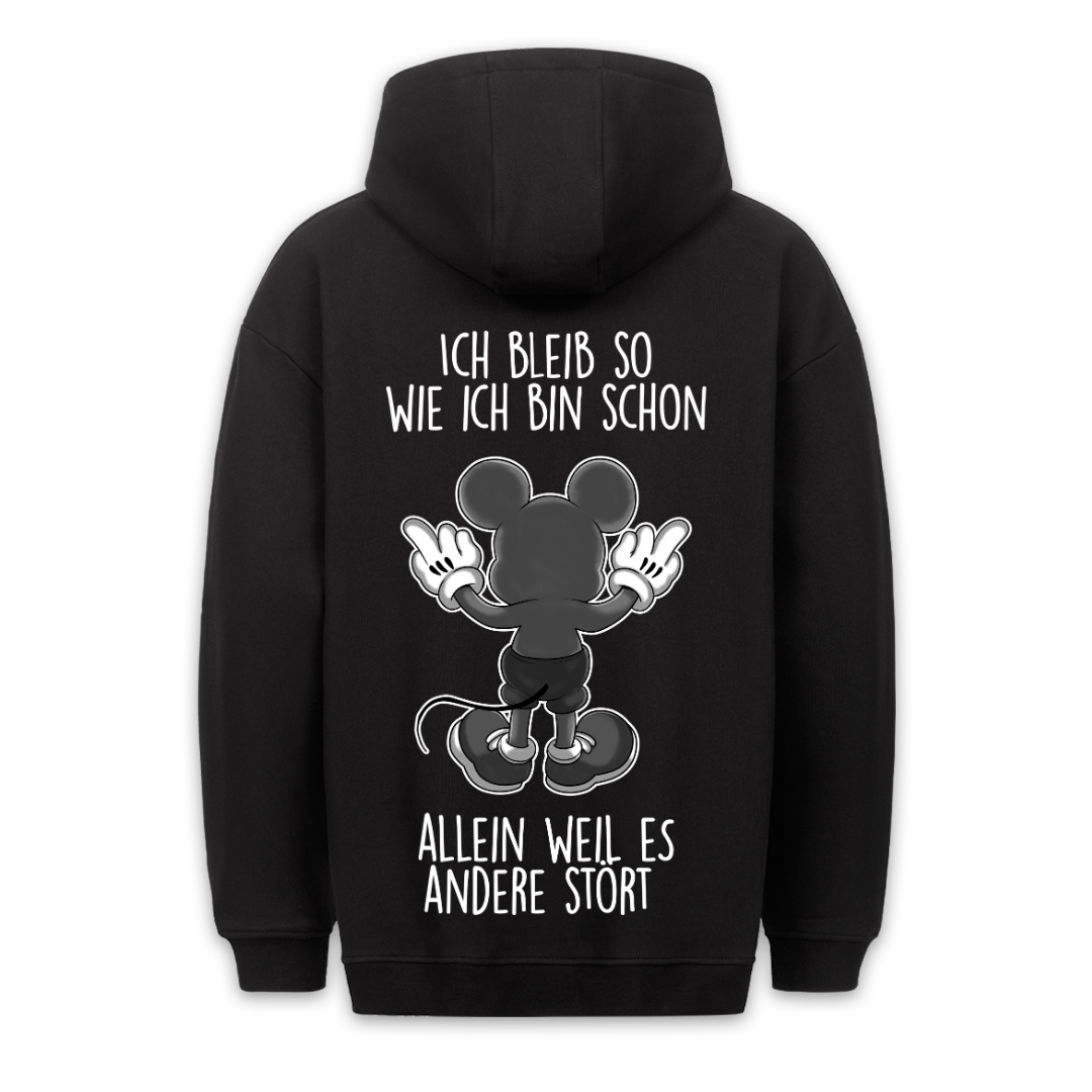 Ich Bleib So Maus - Hoodie Unisex Rückendruck