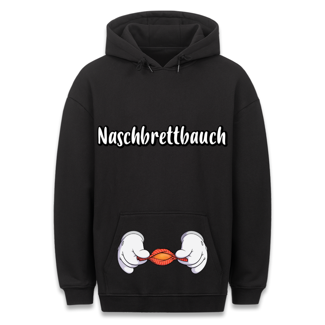 Naschbrettbauch - Hoodie Bauchtaschendruck