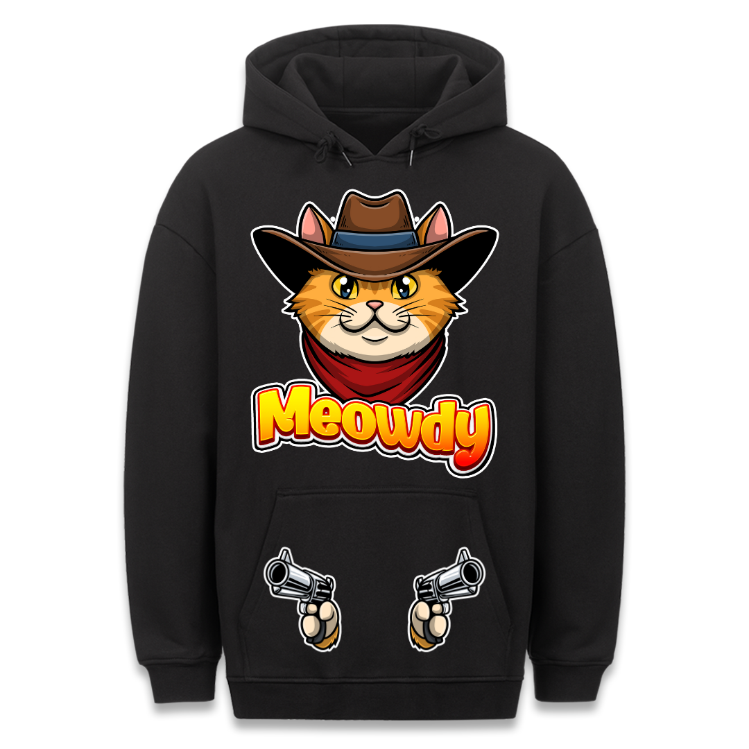 Meowdy! - Hoodie Bauchtaschendruck