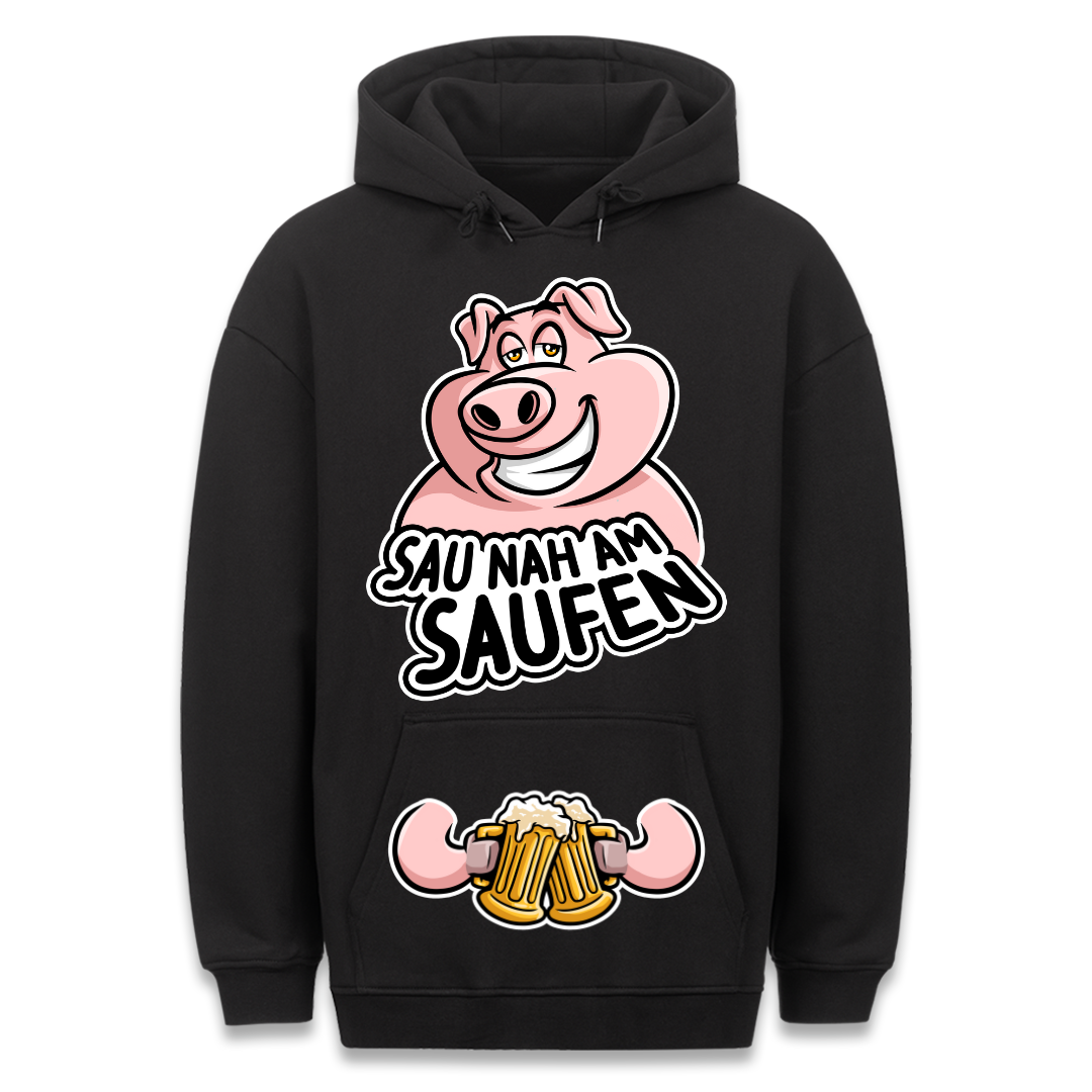 Sau Nah! - Hoodie Bauchtaschendruck