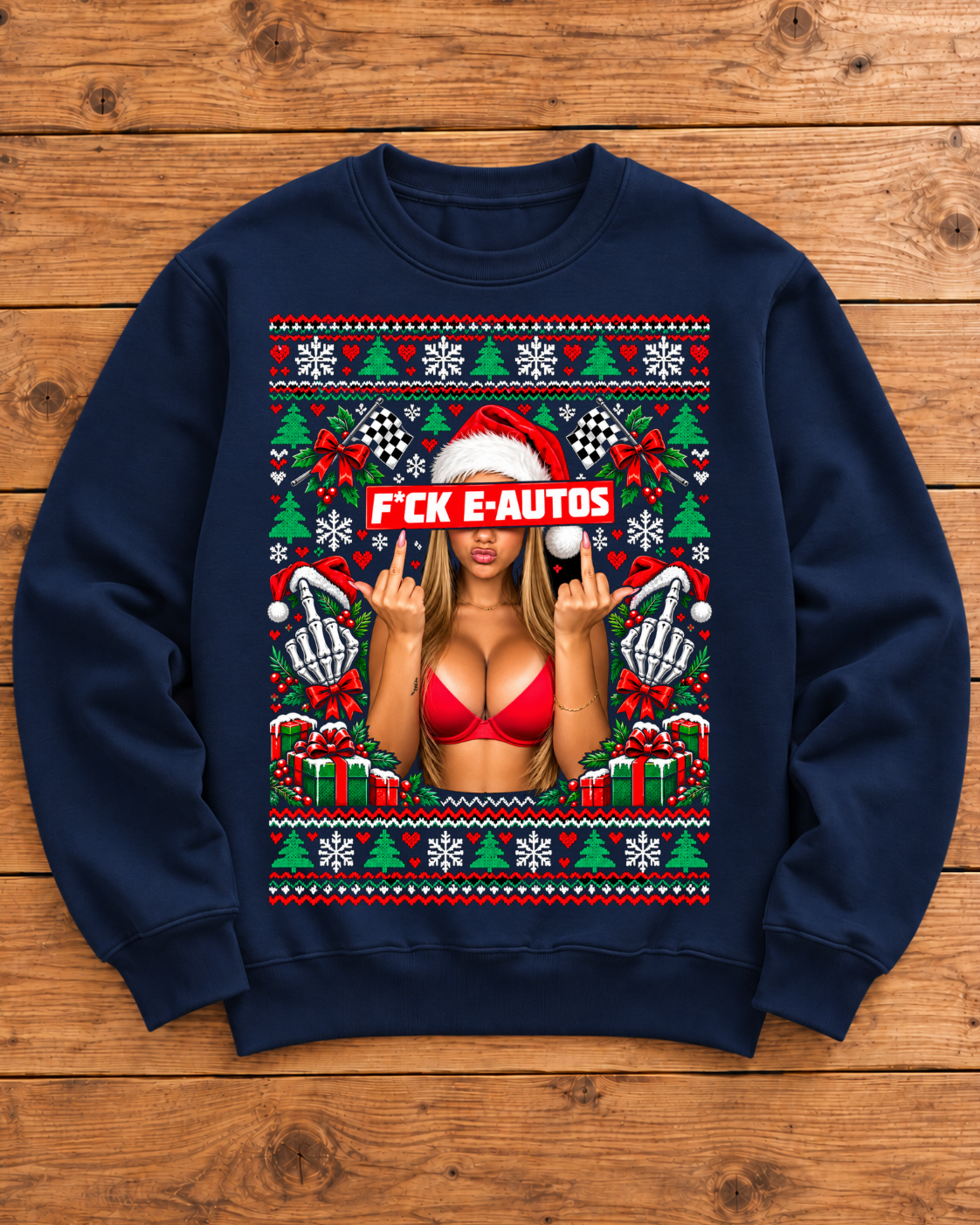 F*CK E-Autos - Ugly Sweater