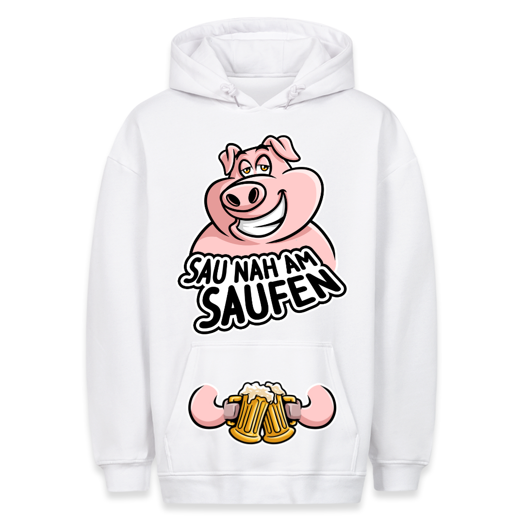Sau Nah! - Hoodie Bauchtaschendruck