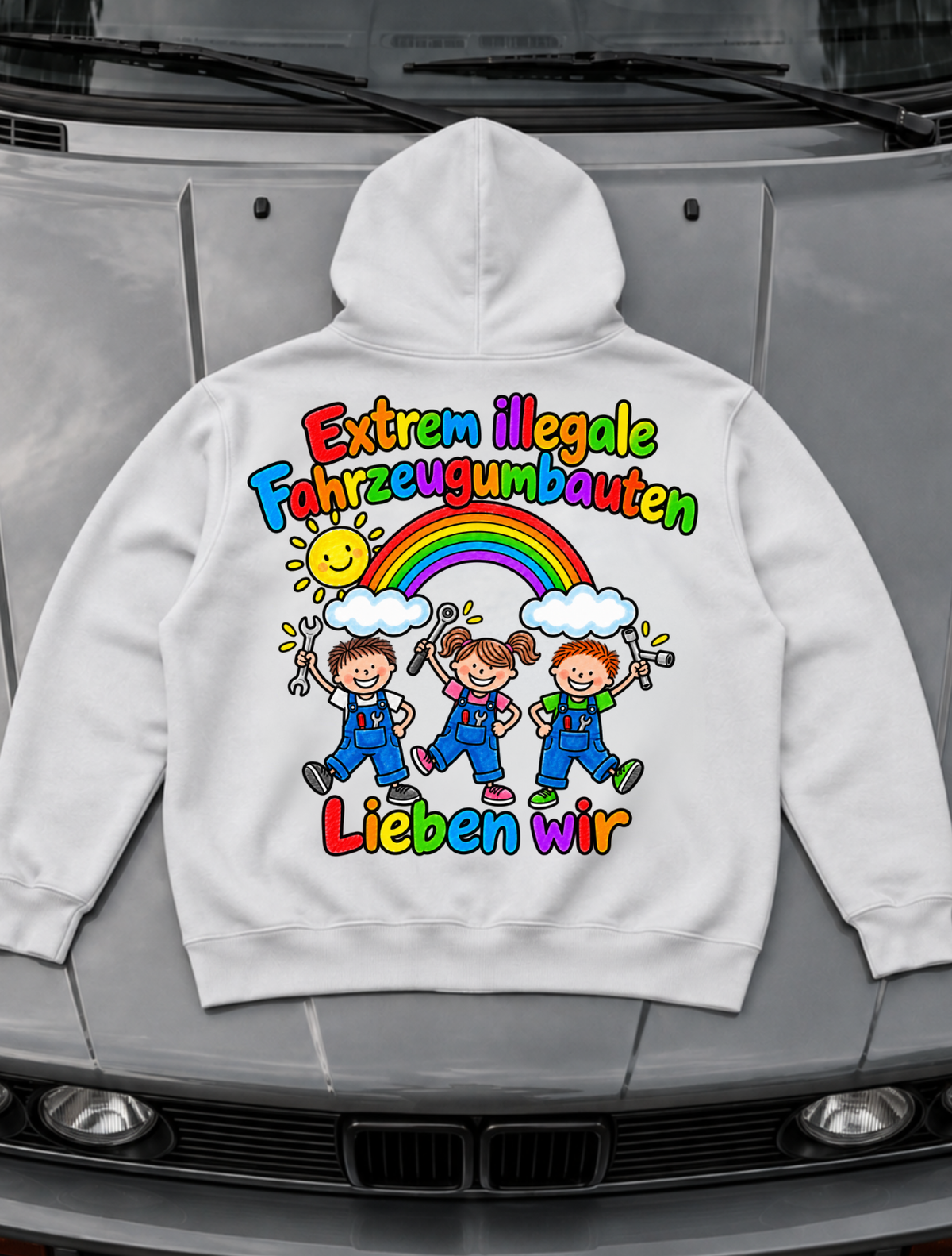 illegale fahrzeugumbauten - Hoodie Unisex Backprint