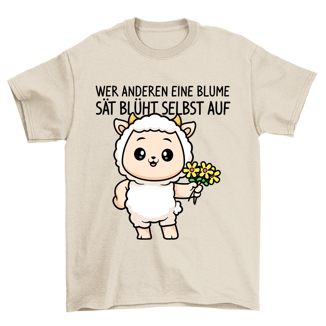 Blumen Schaf - Shirt Unisex