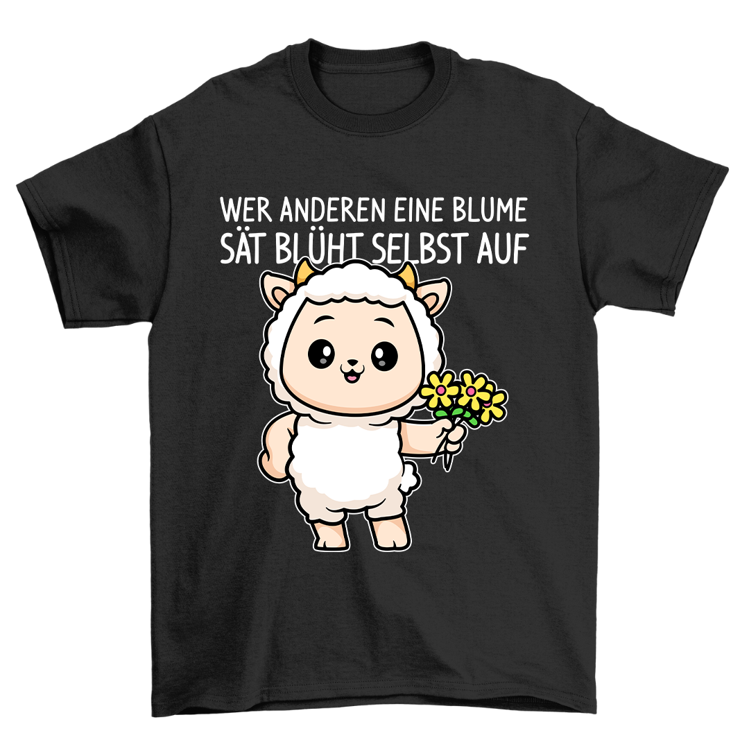 Blumen Schaf - Shirt Unisex