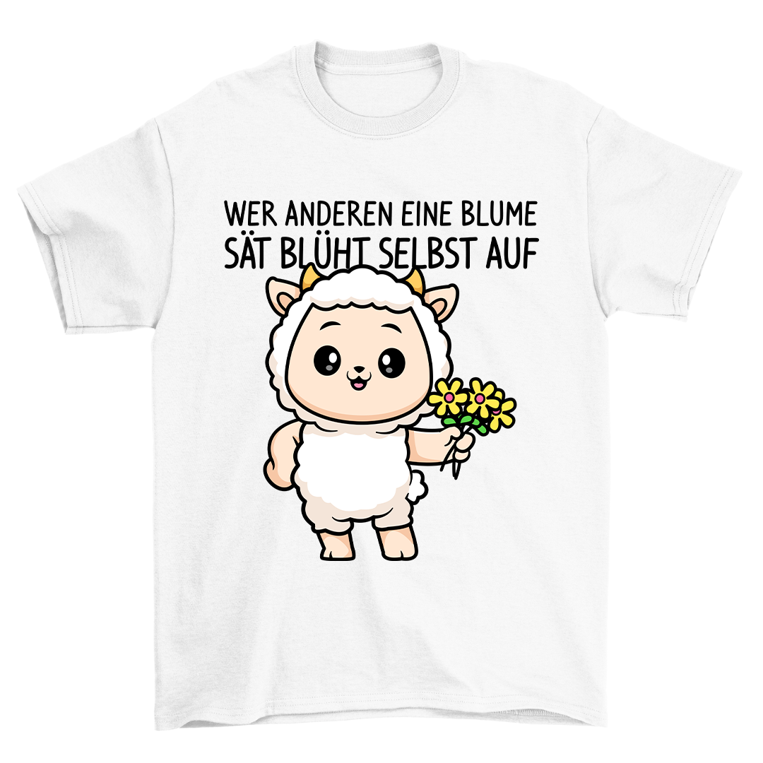 Blumen Schaf - Shirt Unisex