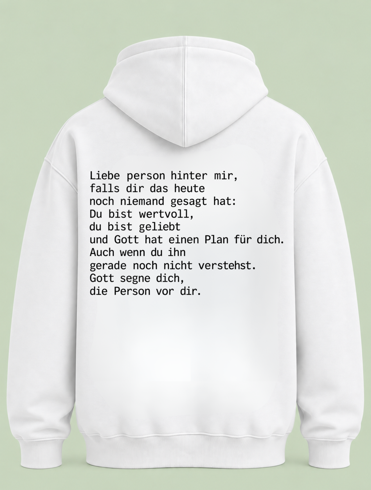 Gottes Plan - Hoodie Unisex Backprint
