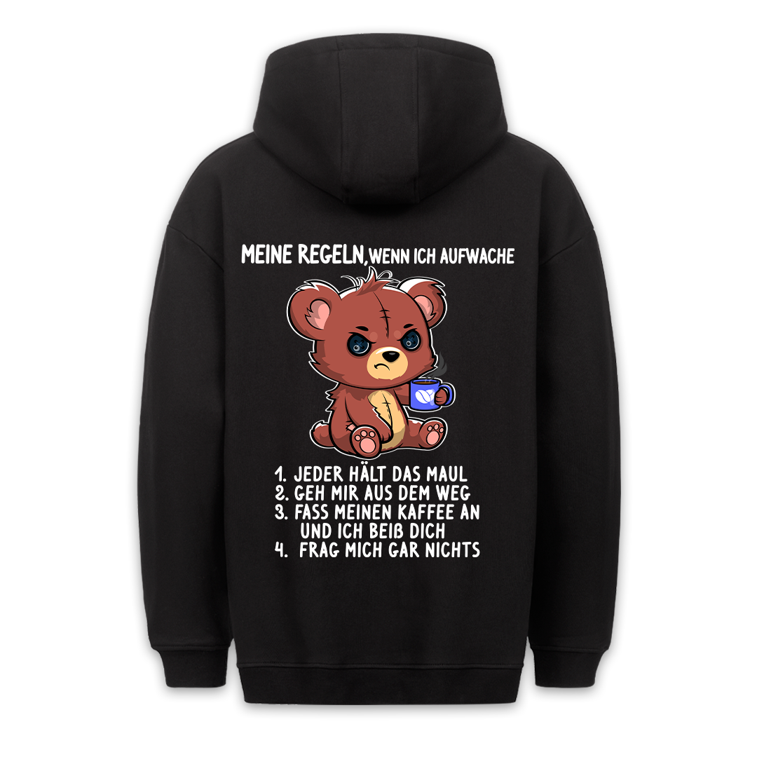 Meine Regeln Teddy - Premium Hoodie Unisex Rückendruck