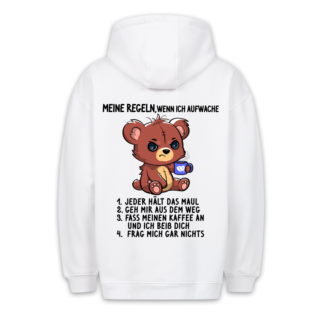 Meine Regeln Teddy - Premium Hoodie Unisex Rückendruck