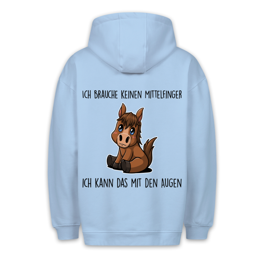 Mittelfinger Pony - Hoodie Unisex Rückendruck
