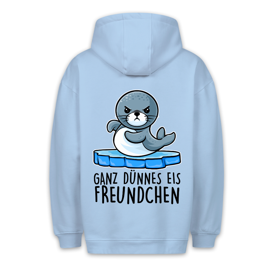 Dünnes Eis Robbe - Hoodie Unisex Rückendruck