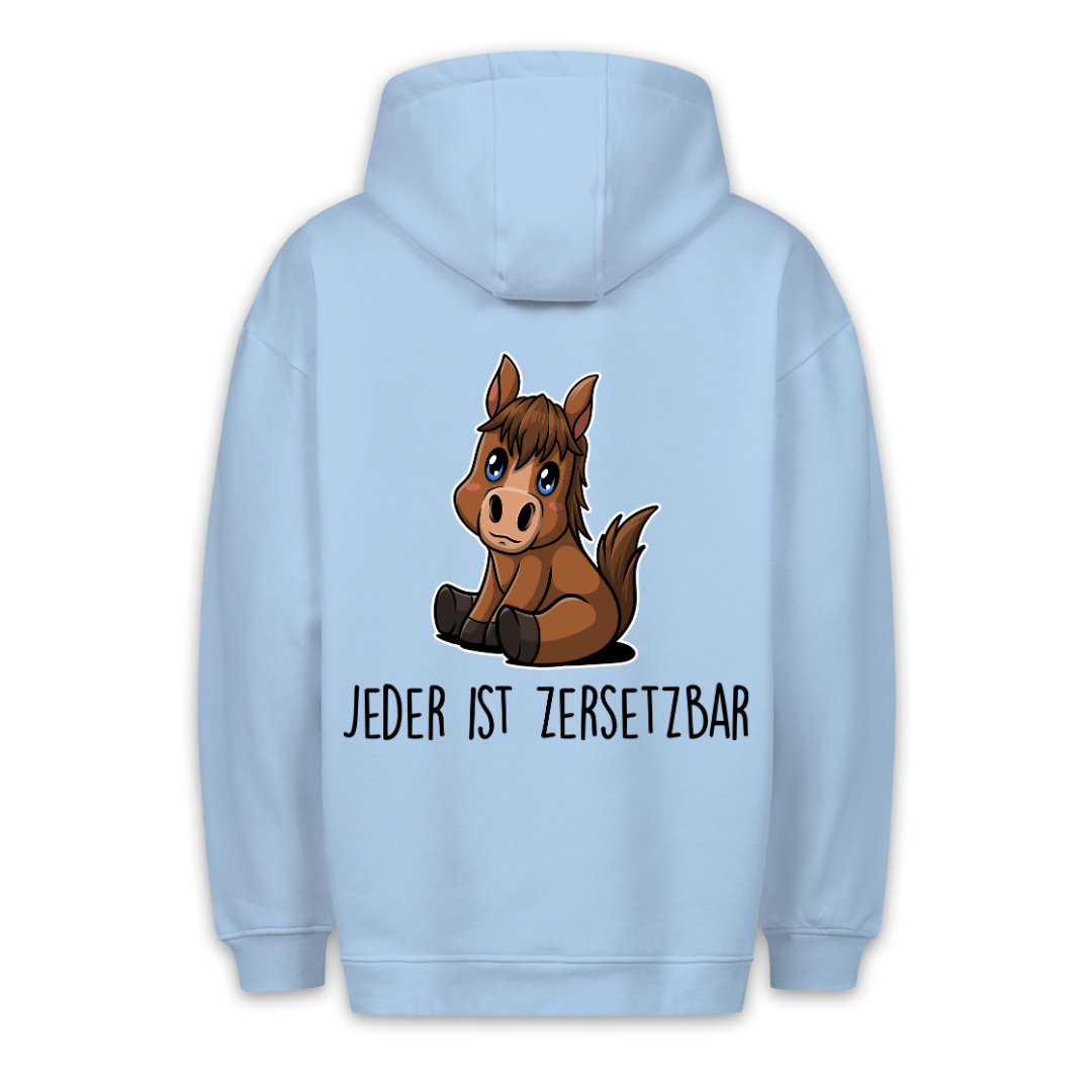 Zersetzbar Pony - Hoodie Unisex Rückendruck
