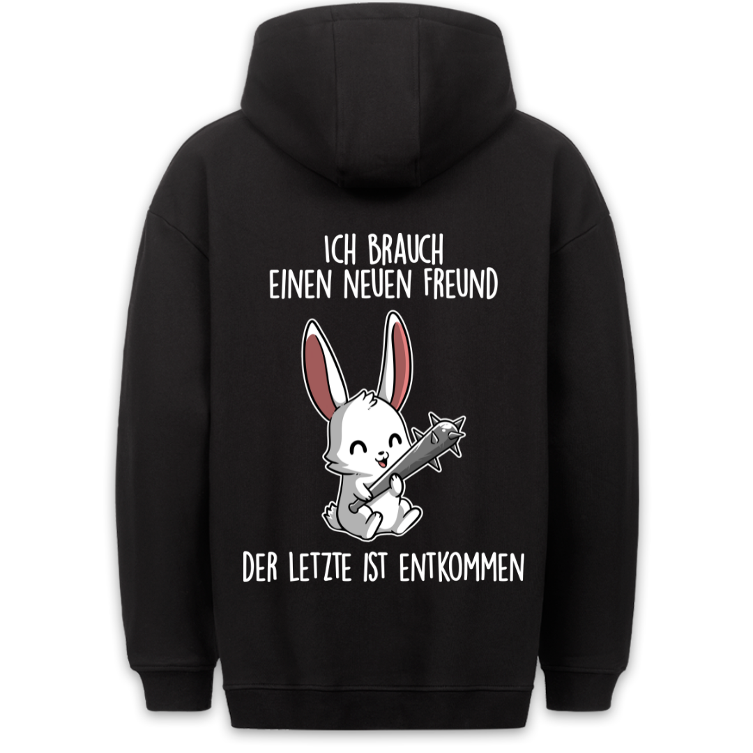 Neuer Freund Hase - Hoodie Unisex Rückendruck