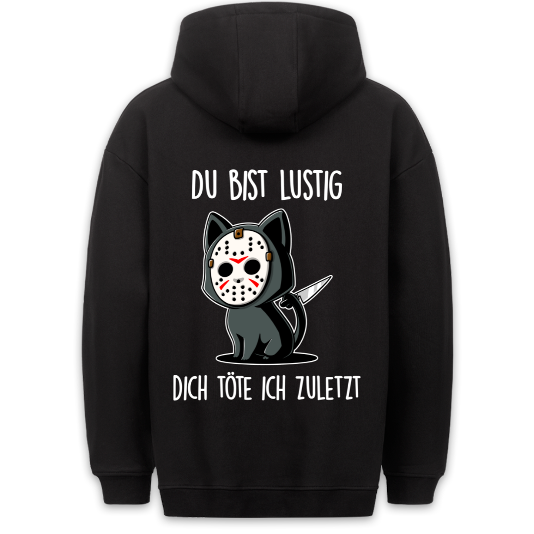 Lustig Hockeykatze - Hoodie Unisex Rückendruck