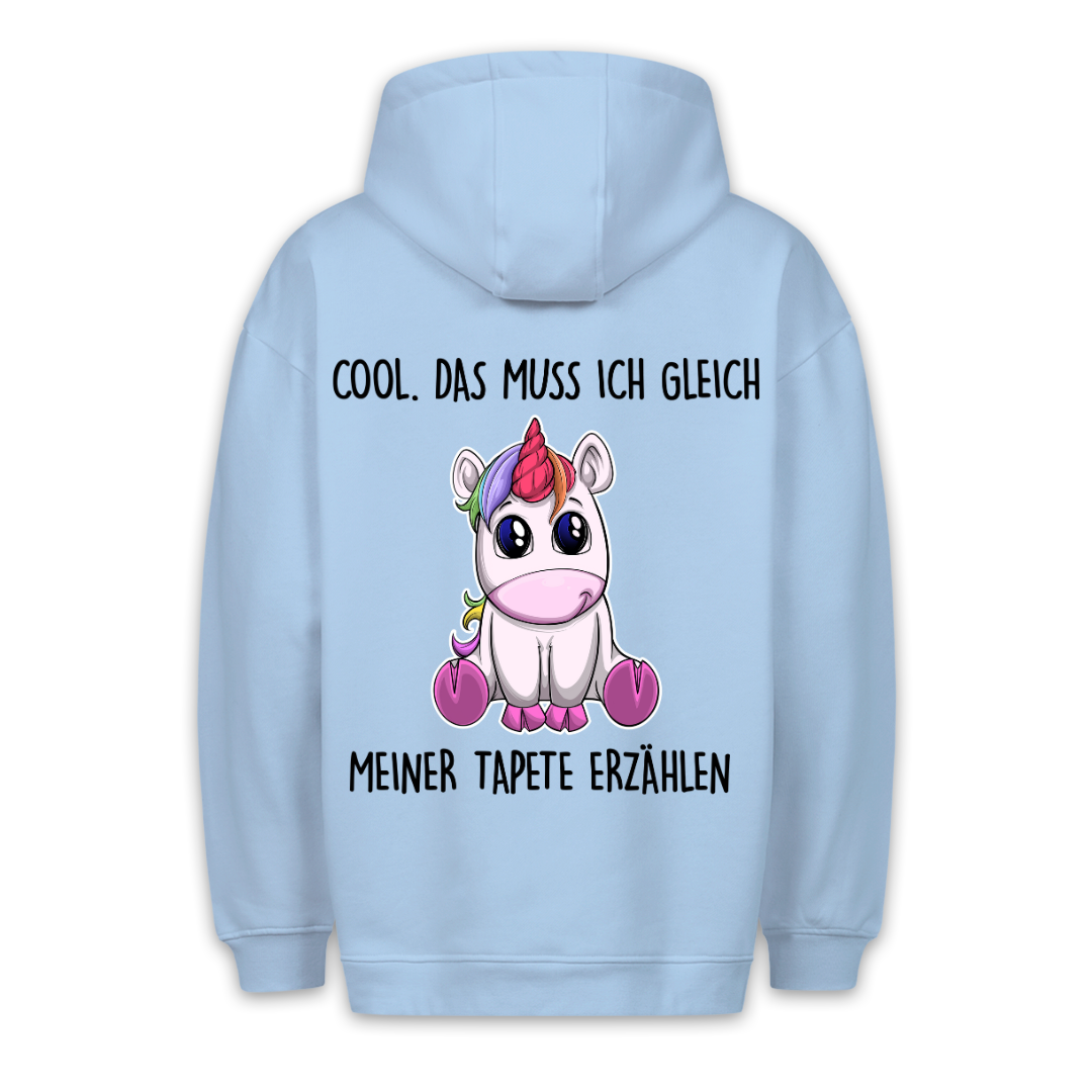 Tapete Einhorn - Hoodie Unisex Rückendruck