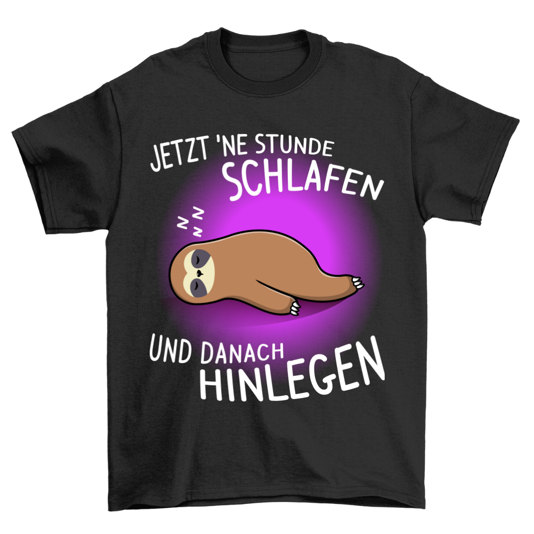 Schlafen Und Hinlegen Faultier - Shirt Unisex