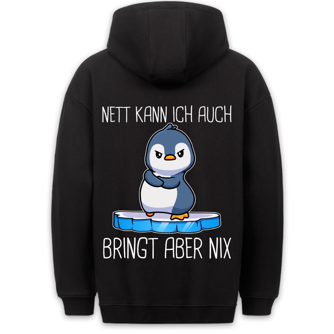 Nett Pinguin - Hoodie Rückendruck