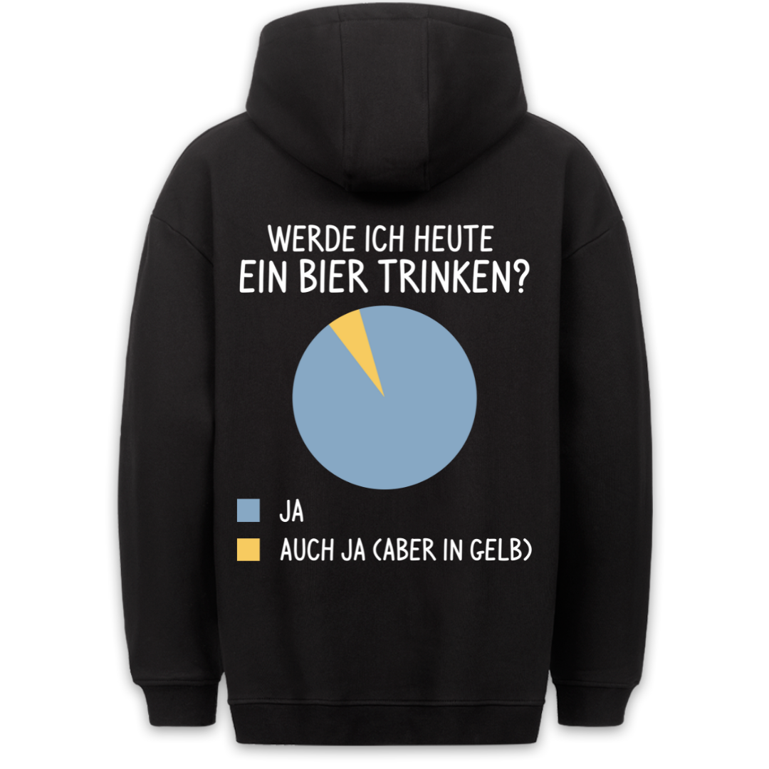 Ein Bier Trinken - Hoodie Unisex Rückendruck