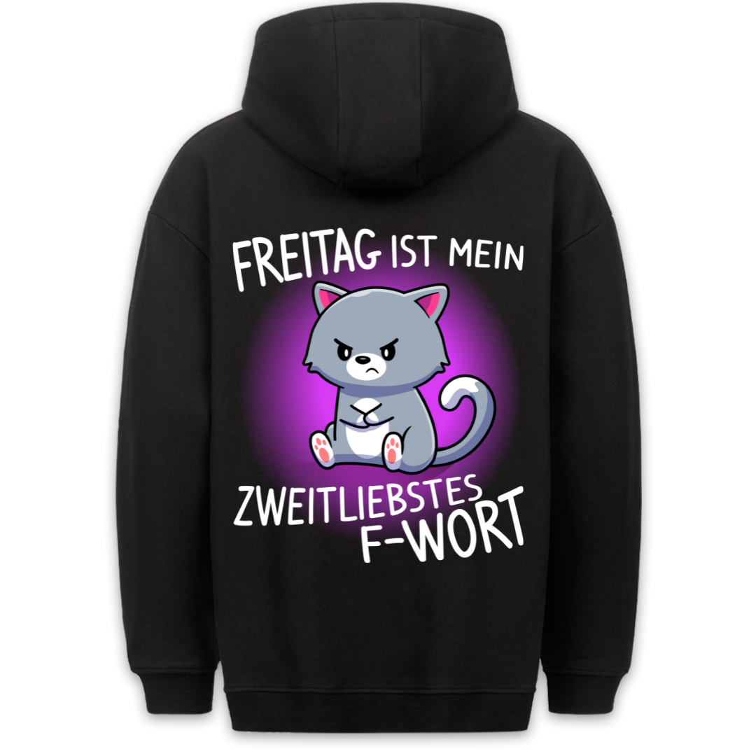 F-Wort Katze - Hoodie Unisex Rückendruck