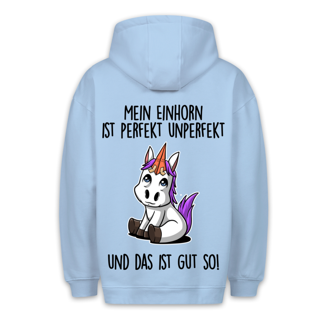 Unperfekt Ponyhorn - Hoodie Unisex Rückendruck