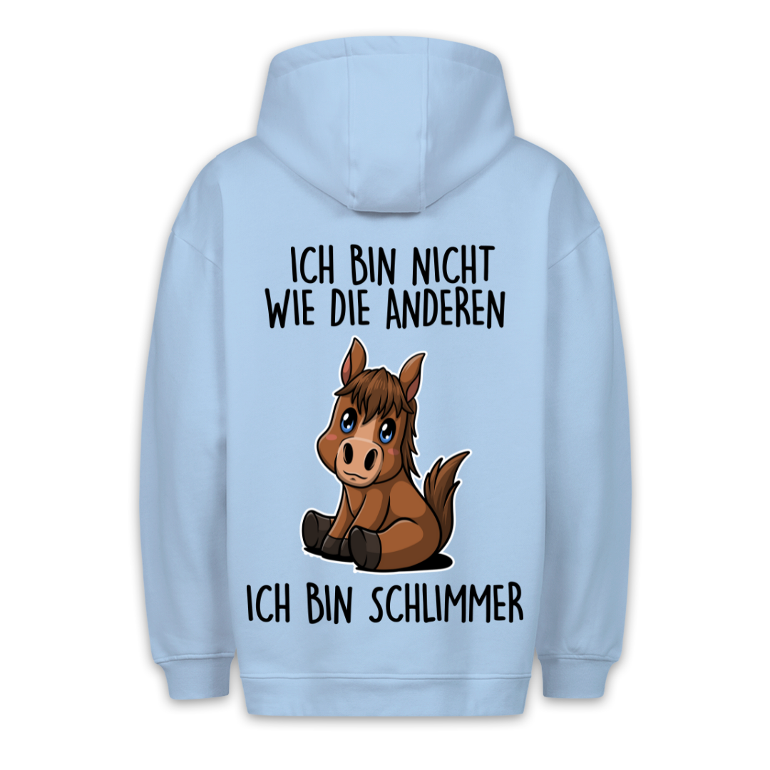 Ich Bin Schlimmer Pony - Hoodie Unisex Rückendruck