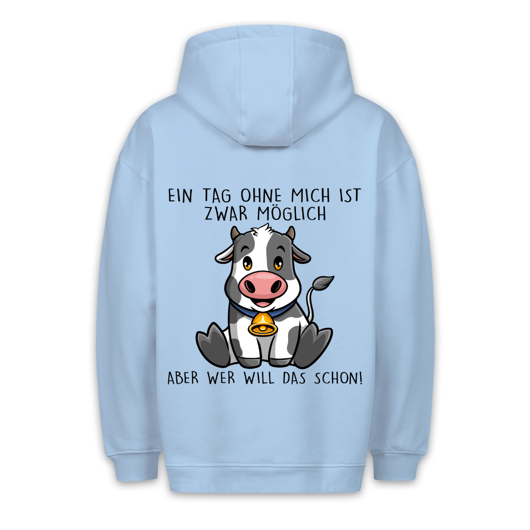 Ohne Mich Kuh - Hoodie Unisex Rückendruck