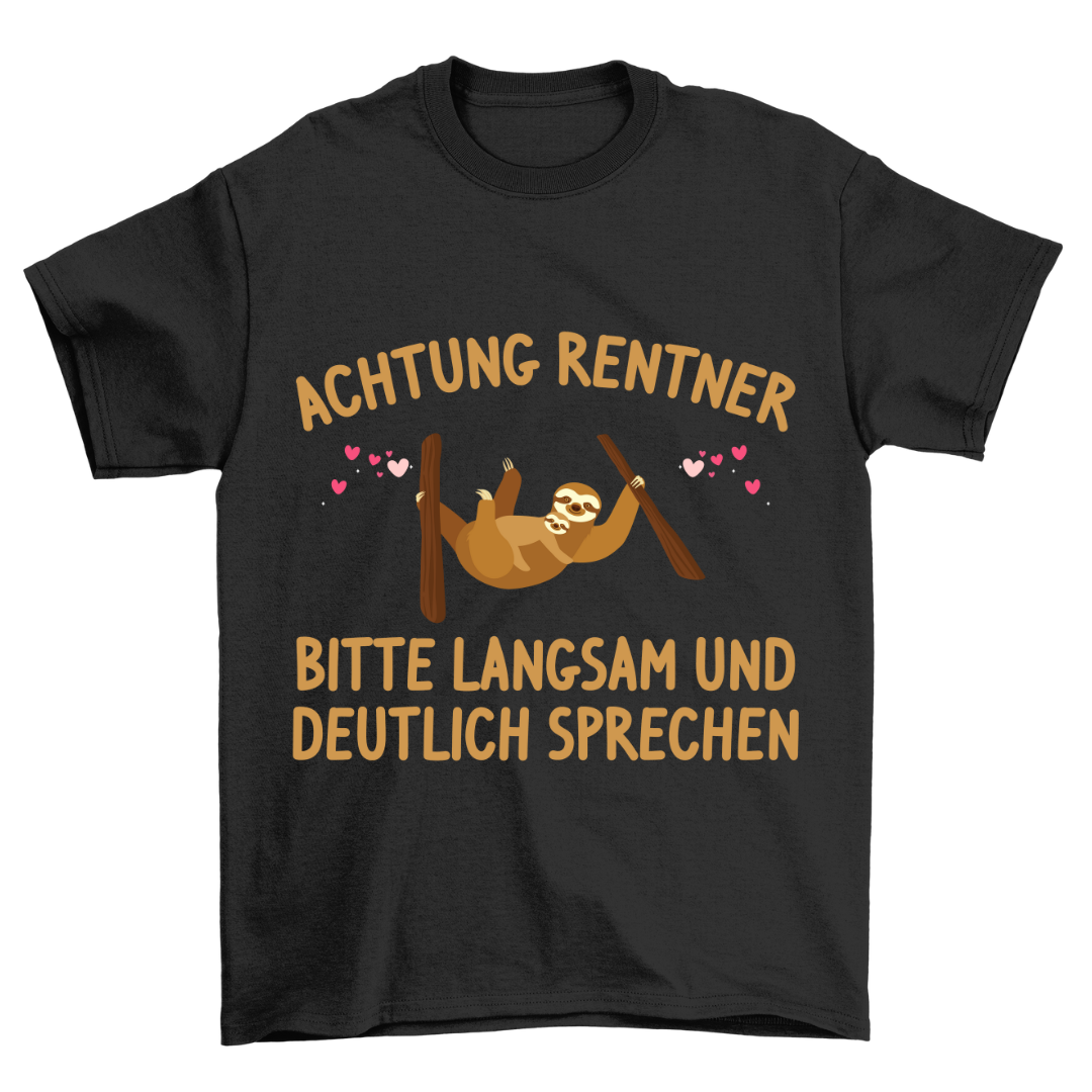 Achtung Faultier - Shirt Unisex
