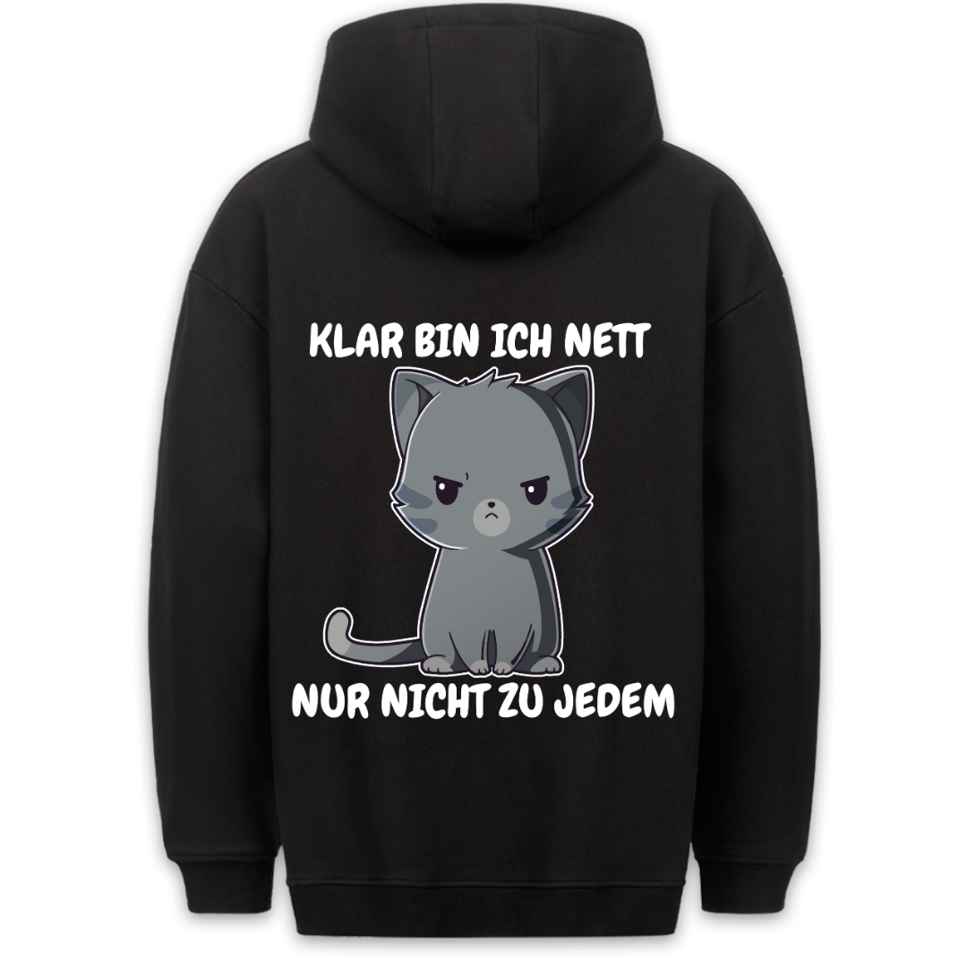 Nett Kätzchen - Hoodie Unisex Rückendruck