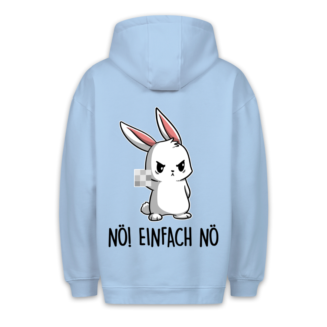 Nö! Hase - Hoodie Unisex Rückendruck
