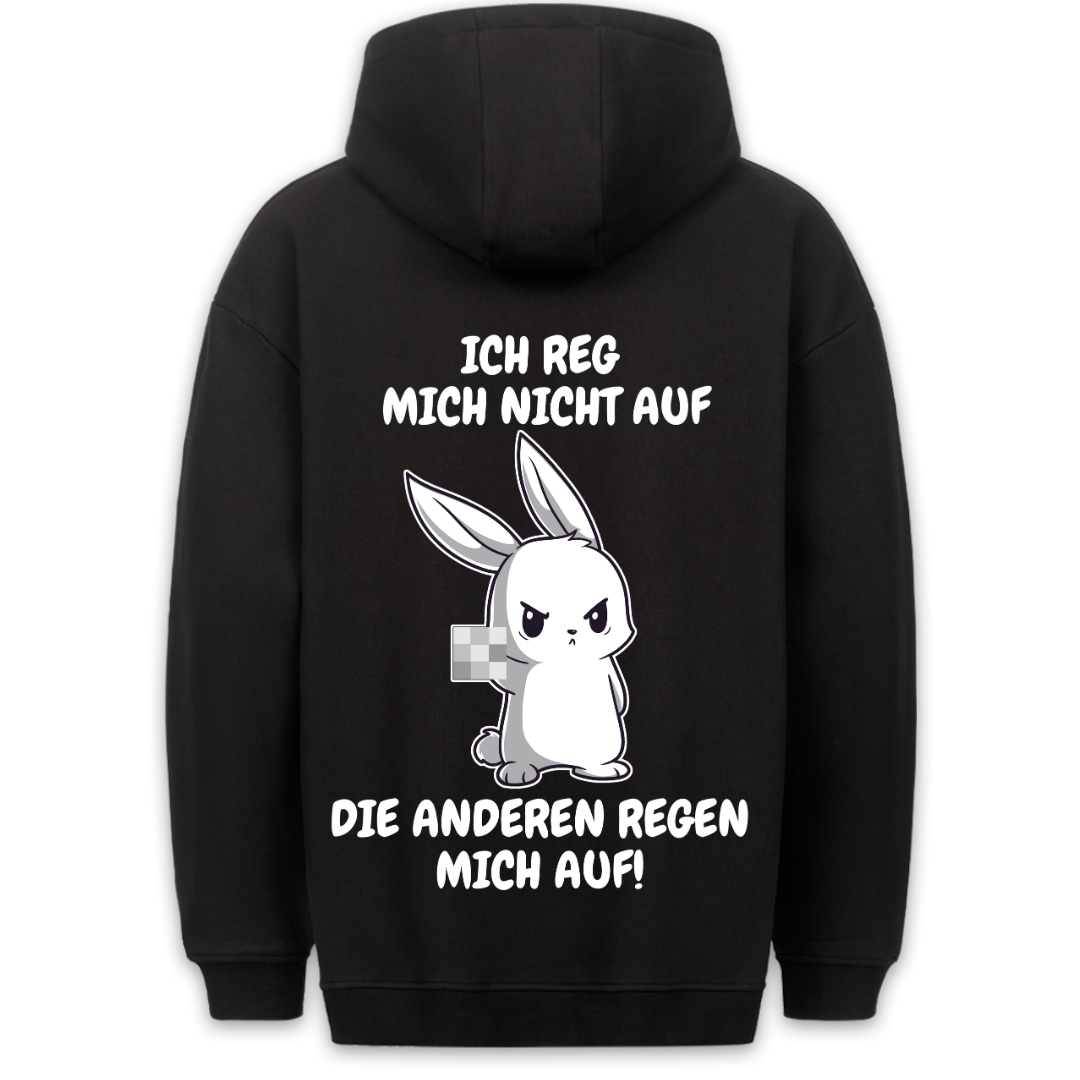 Aufregen Häschen - Hoodie Unisex Rückendruck