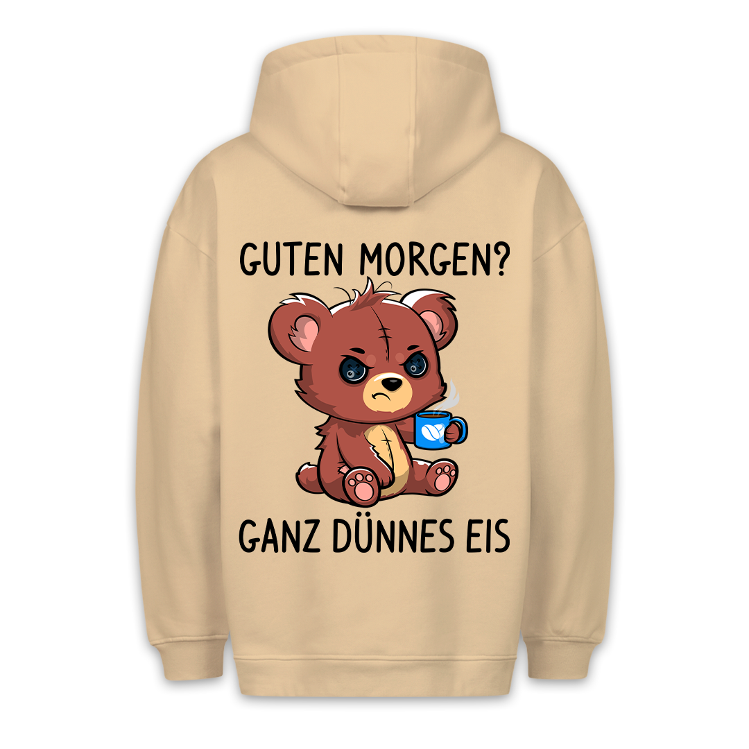 Dünnes Eis Teddy - Premium Hoodie Unisex Rückendruck