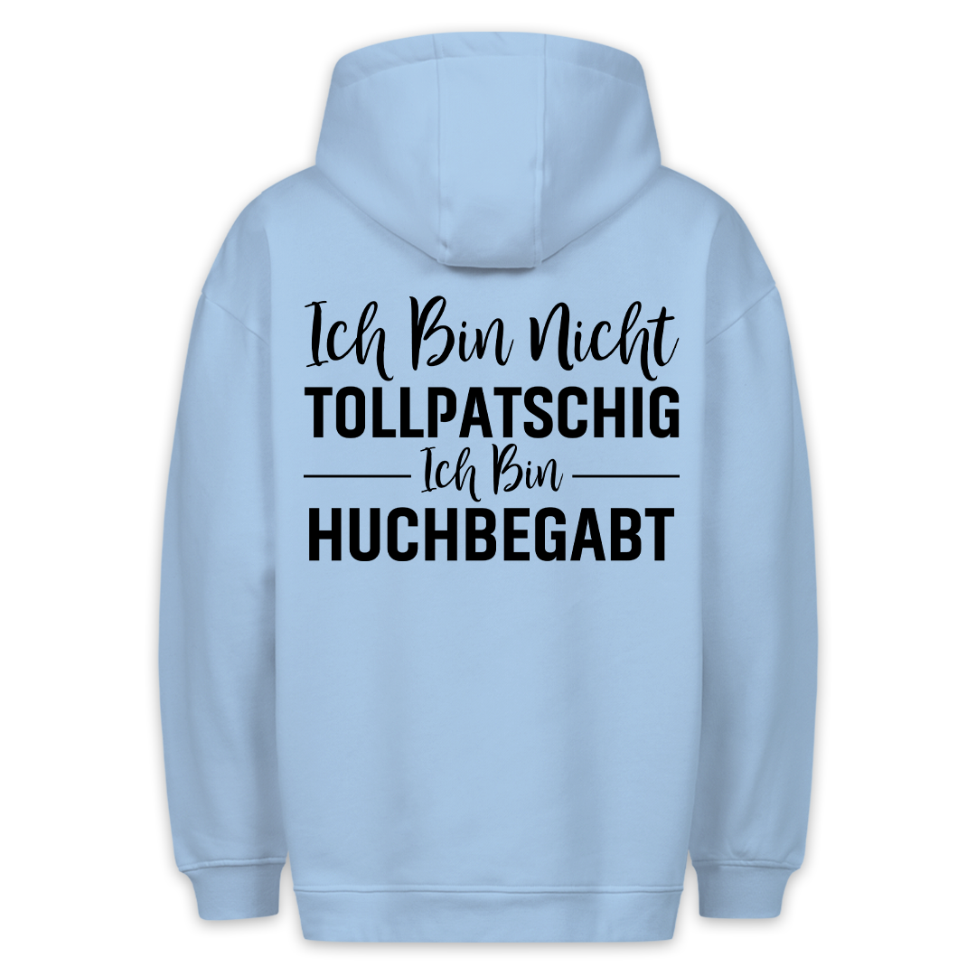 Huchbegabt - Hoodie Unisex Rückendruck